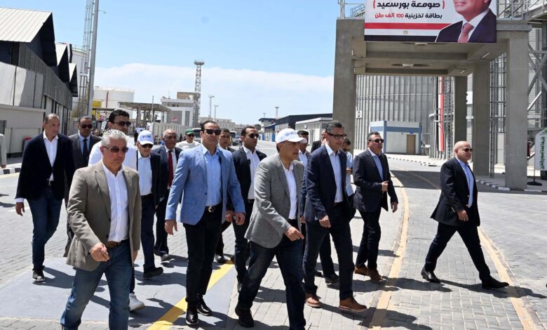 افتتاح-محطة-الصب-الجاف-“أقماح”-بميناء-غرب-بورسعيد-باستثمارات-مليار-جنيه